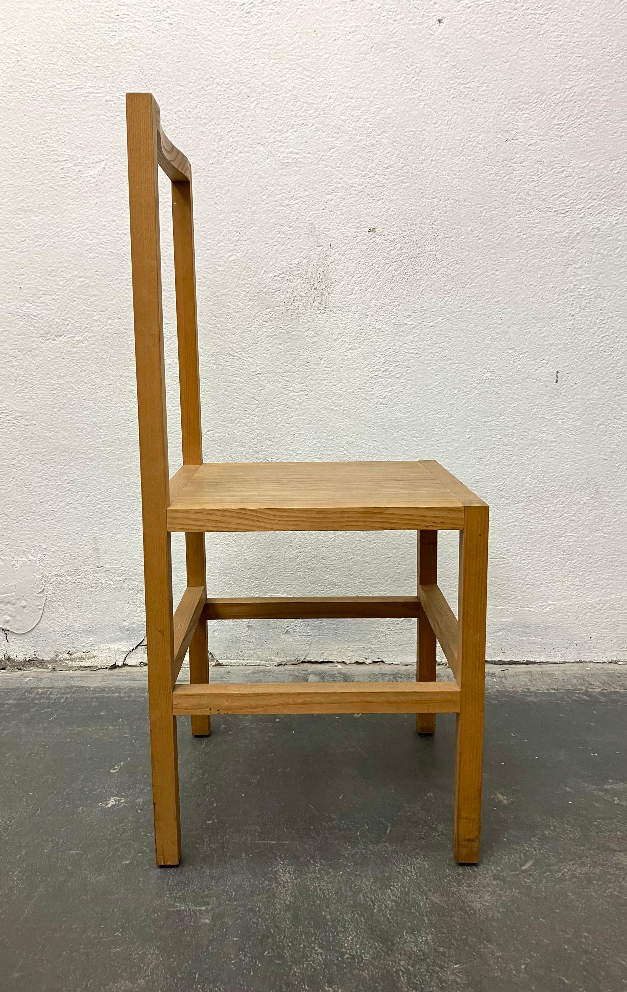 Artist-Fabricated Minimalist Side Chair In Good Condition For Sale In Brooklyn, NY