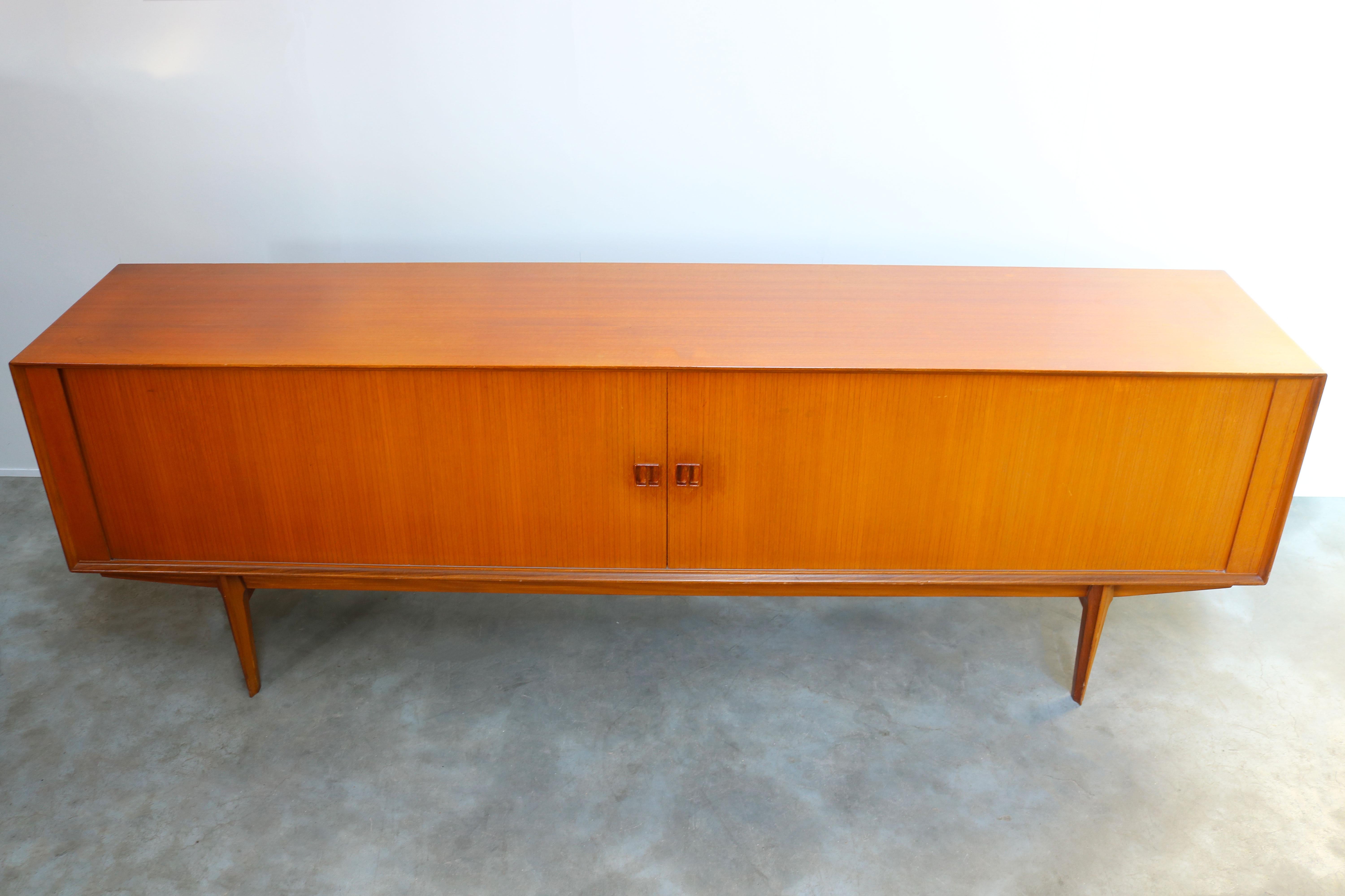 Minimalist Sideboard / Credenza by Oswald Vermaercke for V-Form 1950s in Teak 7