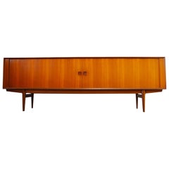 Minimalist Sideboard / Credenza by Oswald Vermaercke for V-Form 1950s in Teak