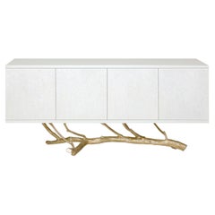 Magnolia-Sideboard von Ginger & Jagger, handgefertigt aus Holz und Messing