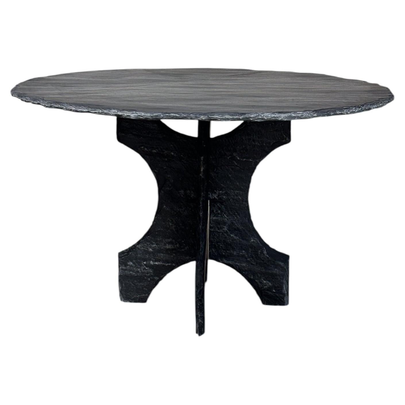 Minimalist Slate Table with Clean Lines and Timeless Design
