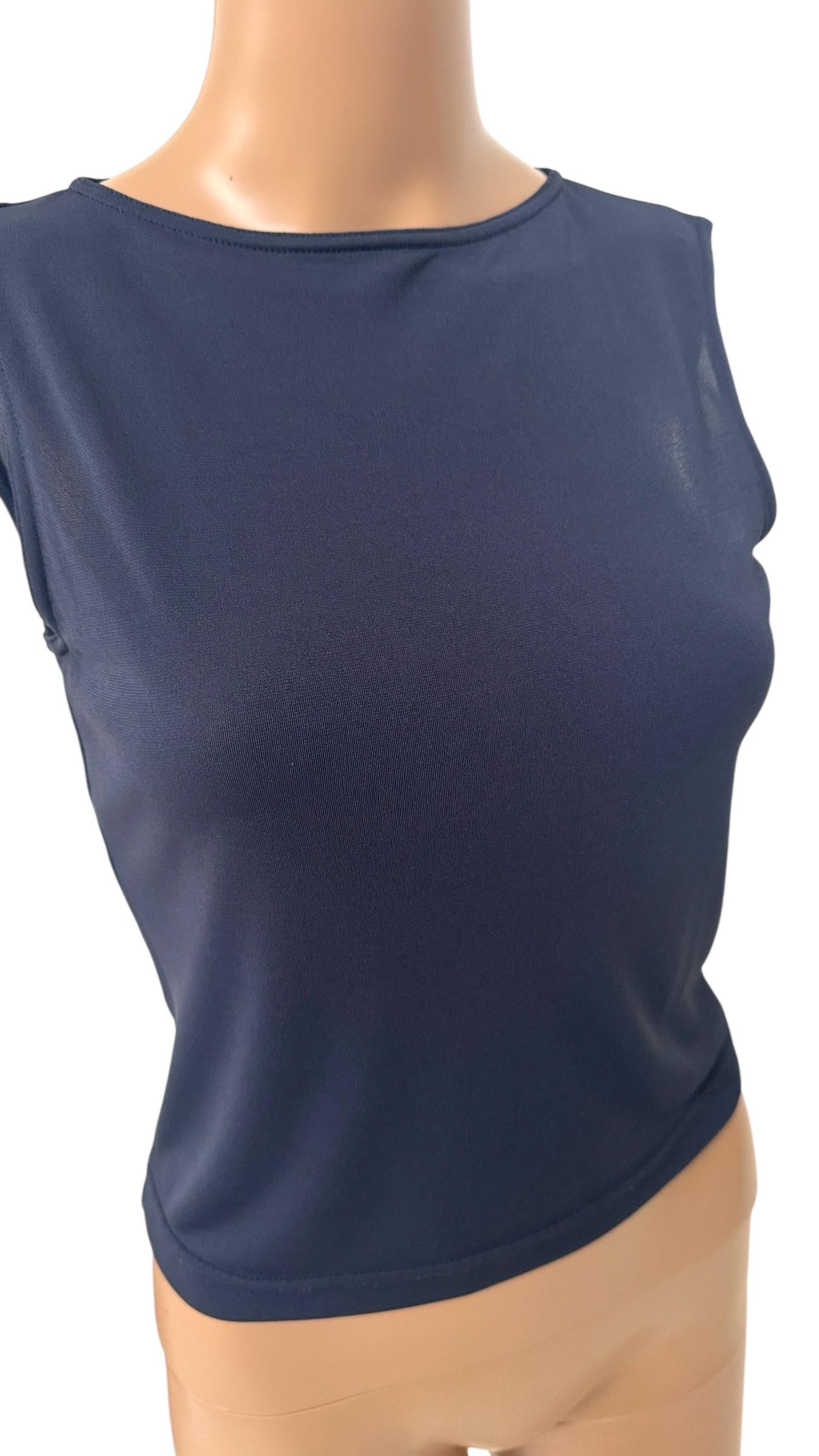 Minimalist Sleeveless Top by Future Ozbek - No import duty, we pay for it! In condizioni buone in vendita a Milano, IT