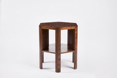 Minimalist Small Modern Library Table in Dark Oak Finish by Martin & Brockett