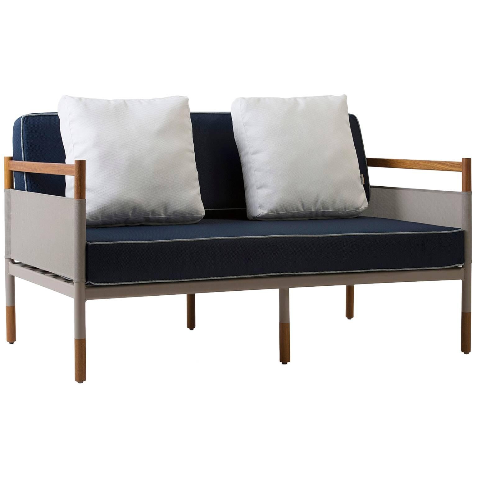 Minimalist Sofa for Outdoor, Contemporary Brazilian Design