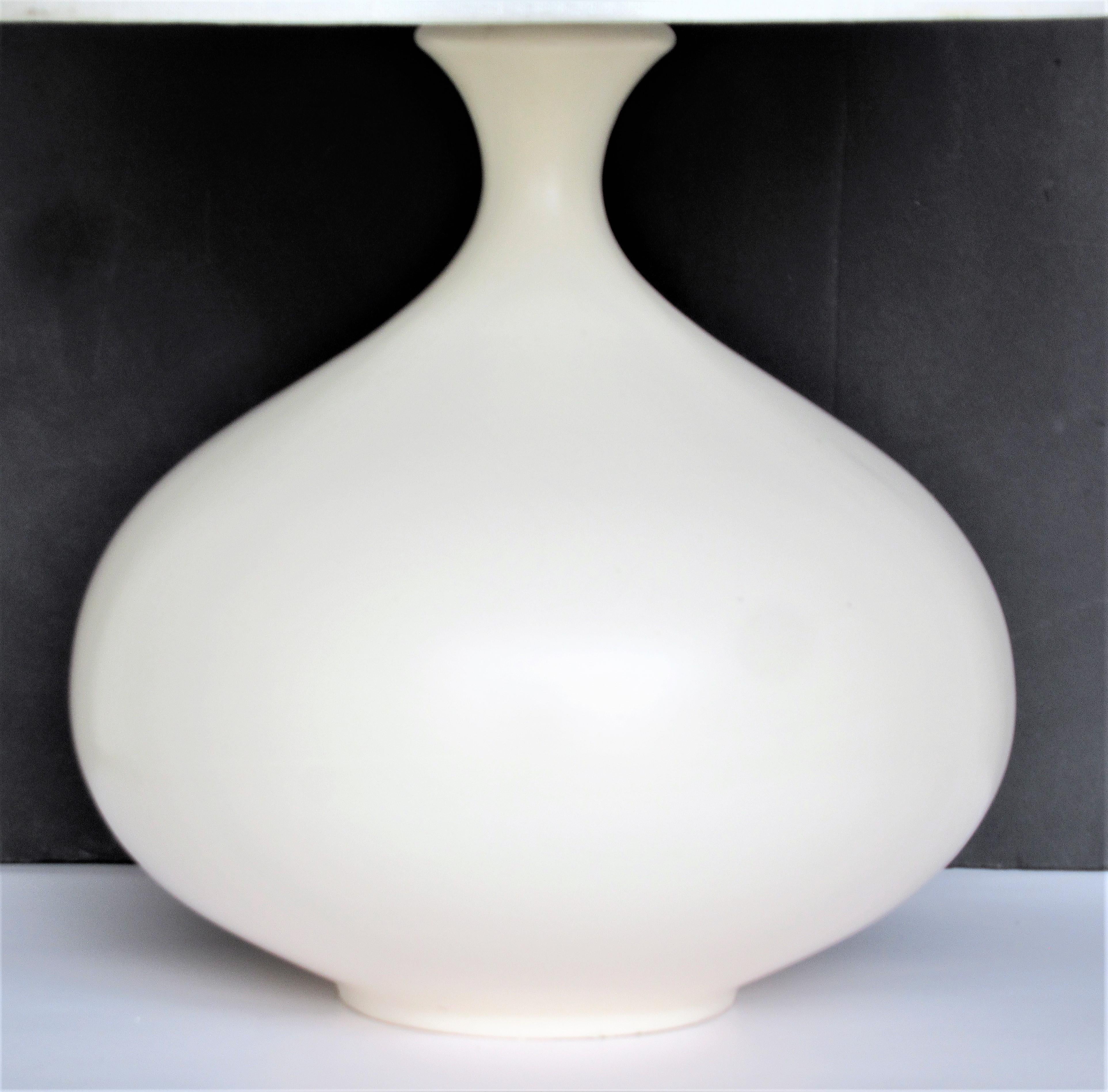 Mid-Century Modern Ceramic Lamp in the Style of Jean Michel Frank 
