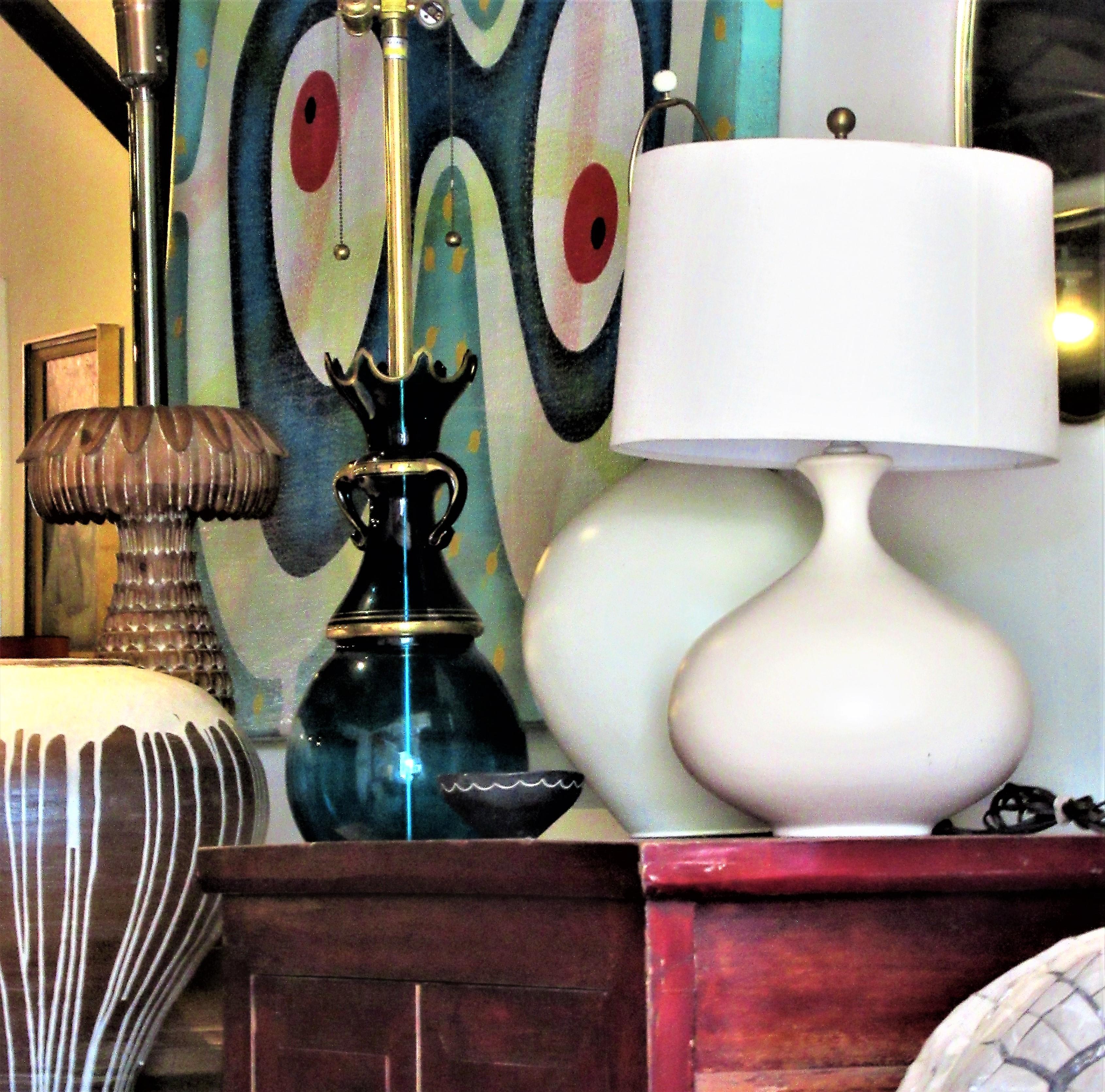 Ceramic Lamp in the Style of Jean Michel Frank  1
