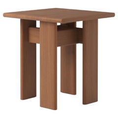 Minimalist Solid Ash High Side Table — Archipen 1 by NOOM, Light Brown