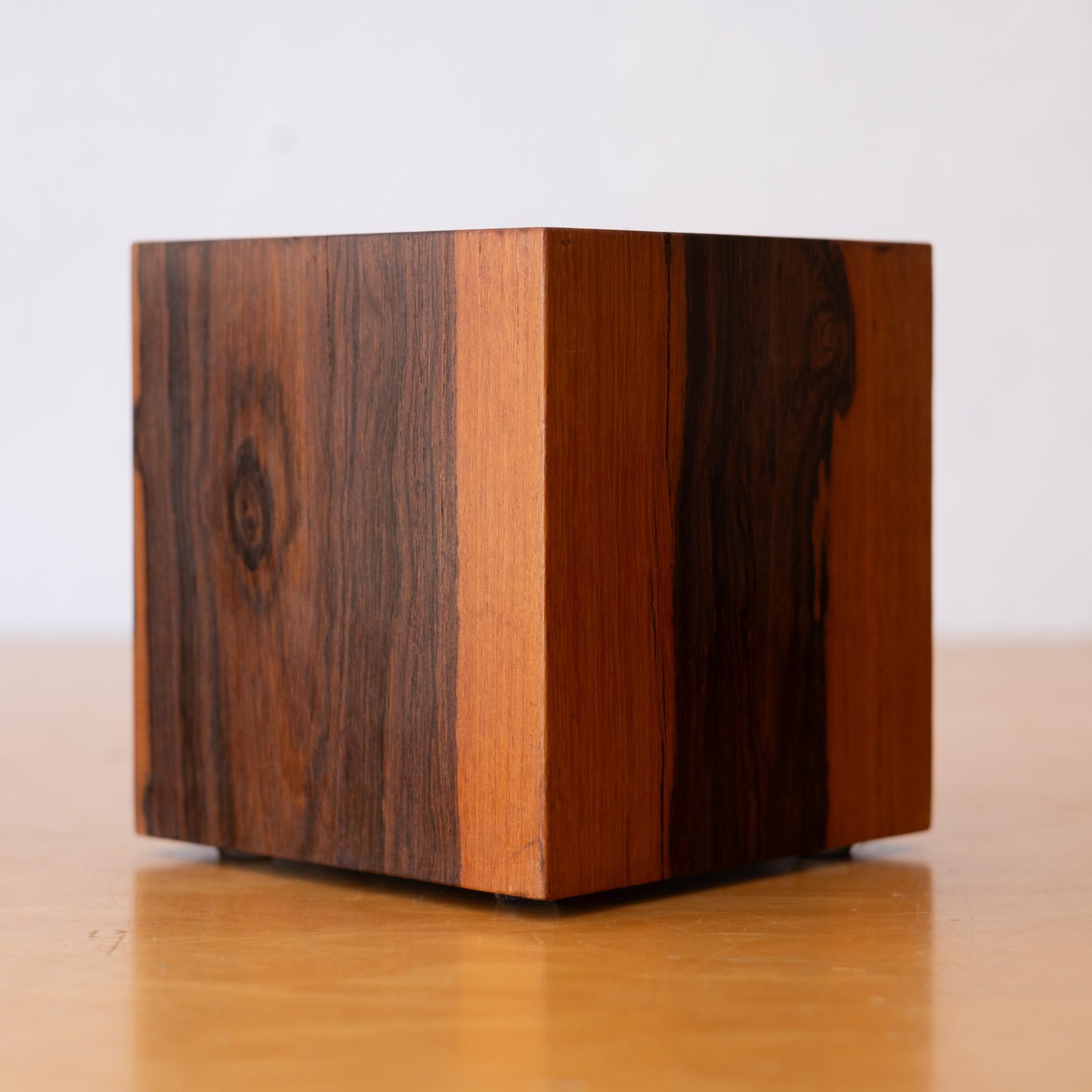 Minimalistische Buchstützen aus massivem Cocobolo 1960er Jahre im Angebot 1