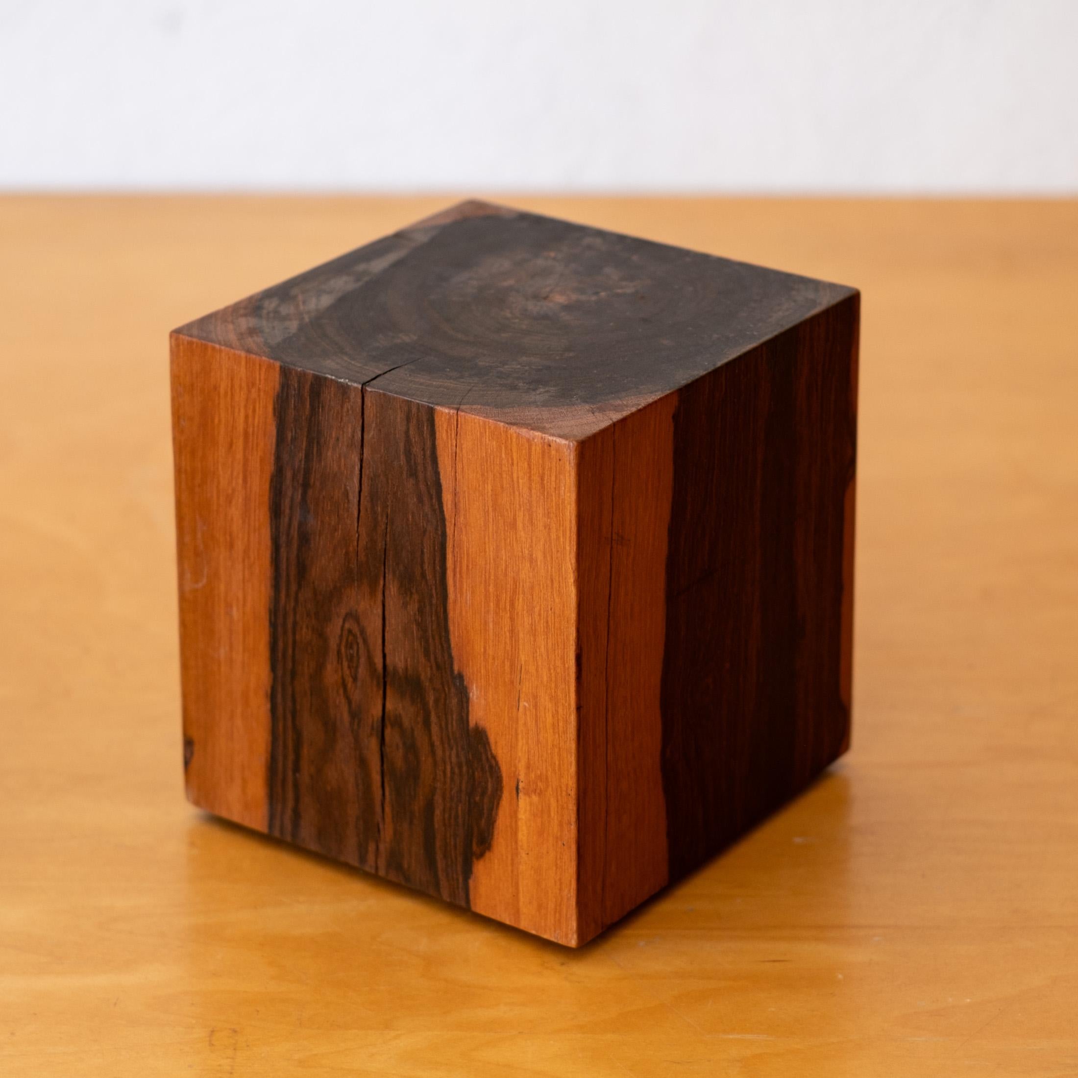 Minimalistische Buchstützen aus massivem Cocobolo 1960er Jahre im Angebot 3