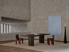 Minimalist Solid Oak Wooden Brut Slim Dining Table