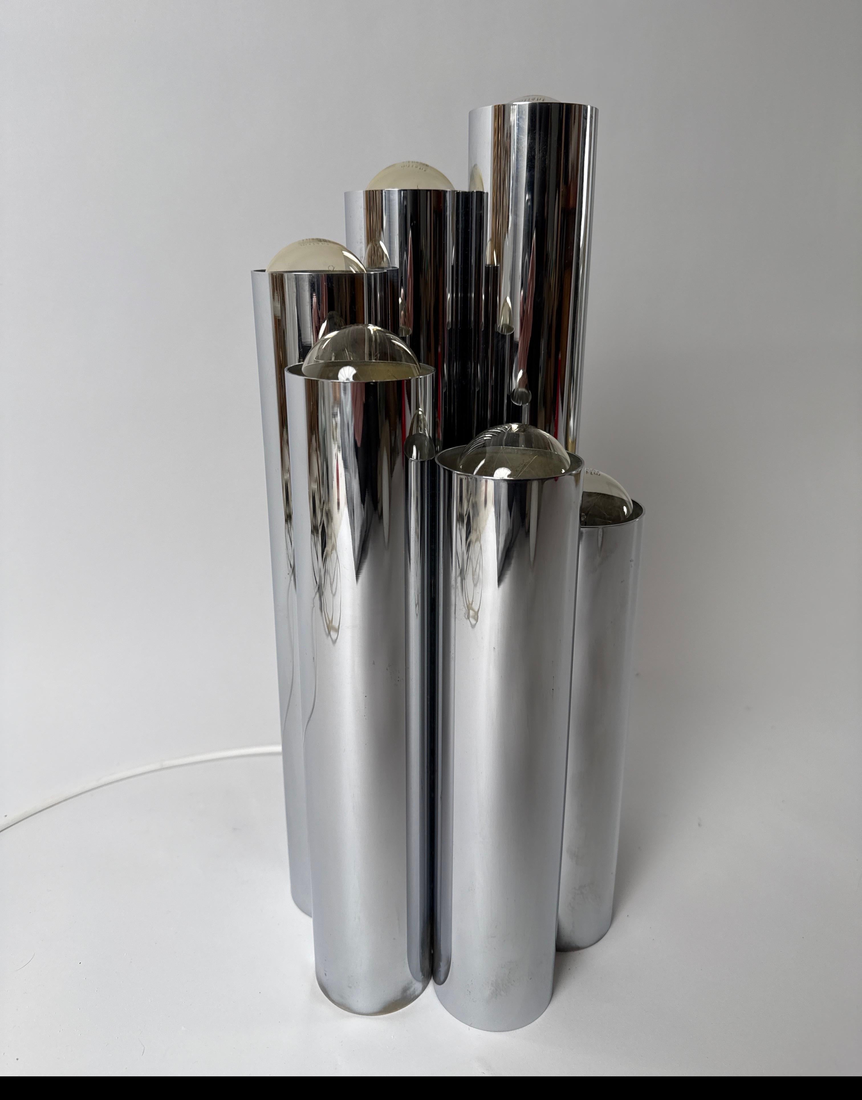 Lampe tube minimaliste de l'ère spatiale, Koch & Lowy, États-Unis, années 1960 Excellent état - En vente à Hannover, DE