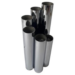 Minimalist Space Age Chrome Tube Lamp, Koch & Lowy USA 1960s