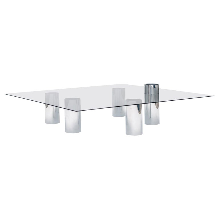 Tempered Glass Coffee Table, Modern Swirl Clear Or Smoke Glass Coffee Table