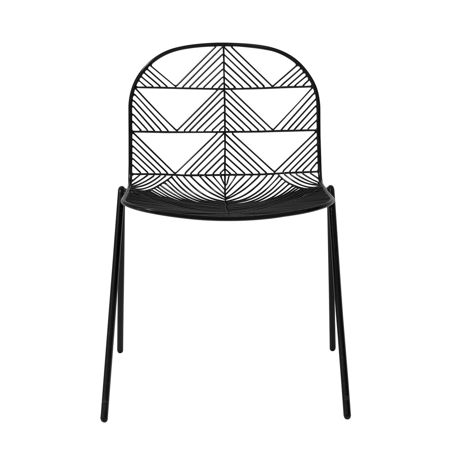 Bend Goods Wire Furniture
Stackable wire chair that's perfect for any occasion. The Betty side chair plays up a soft yet strong aesthetic with a gently curved shape and a contemporary edge perfect for modern interior or outdoor settings. Up to four