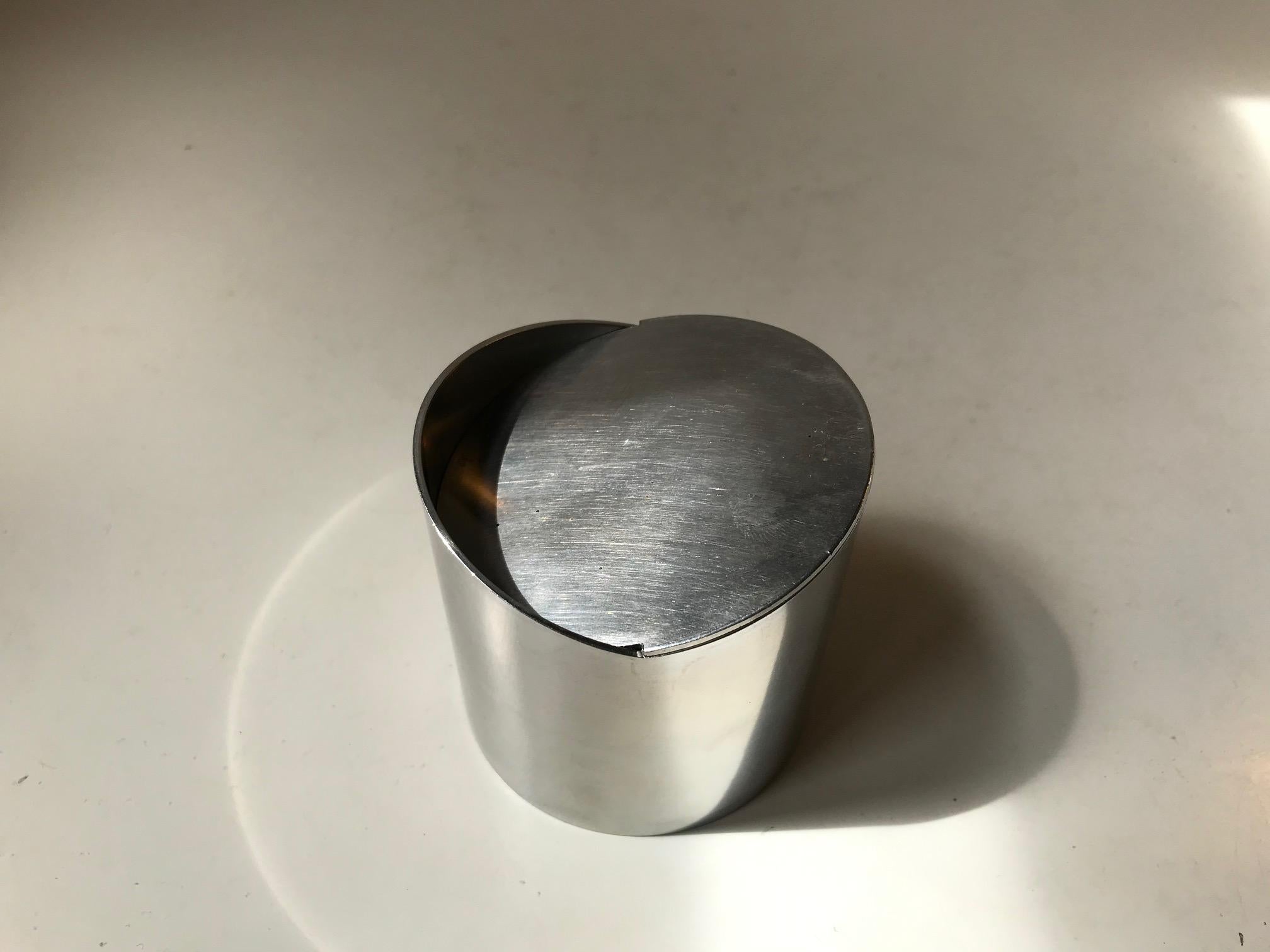 Minimalist Stainless Steel Ashtray by Roelandt for Stelton, Denmark, 1980s In Good Condition In Esbjerg, DK