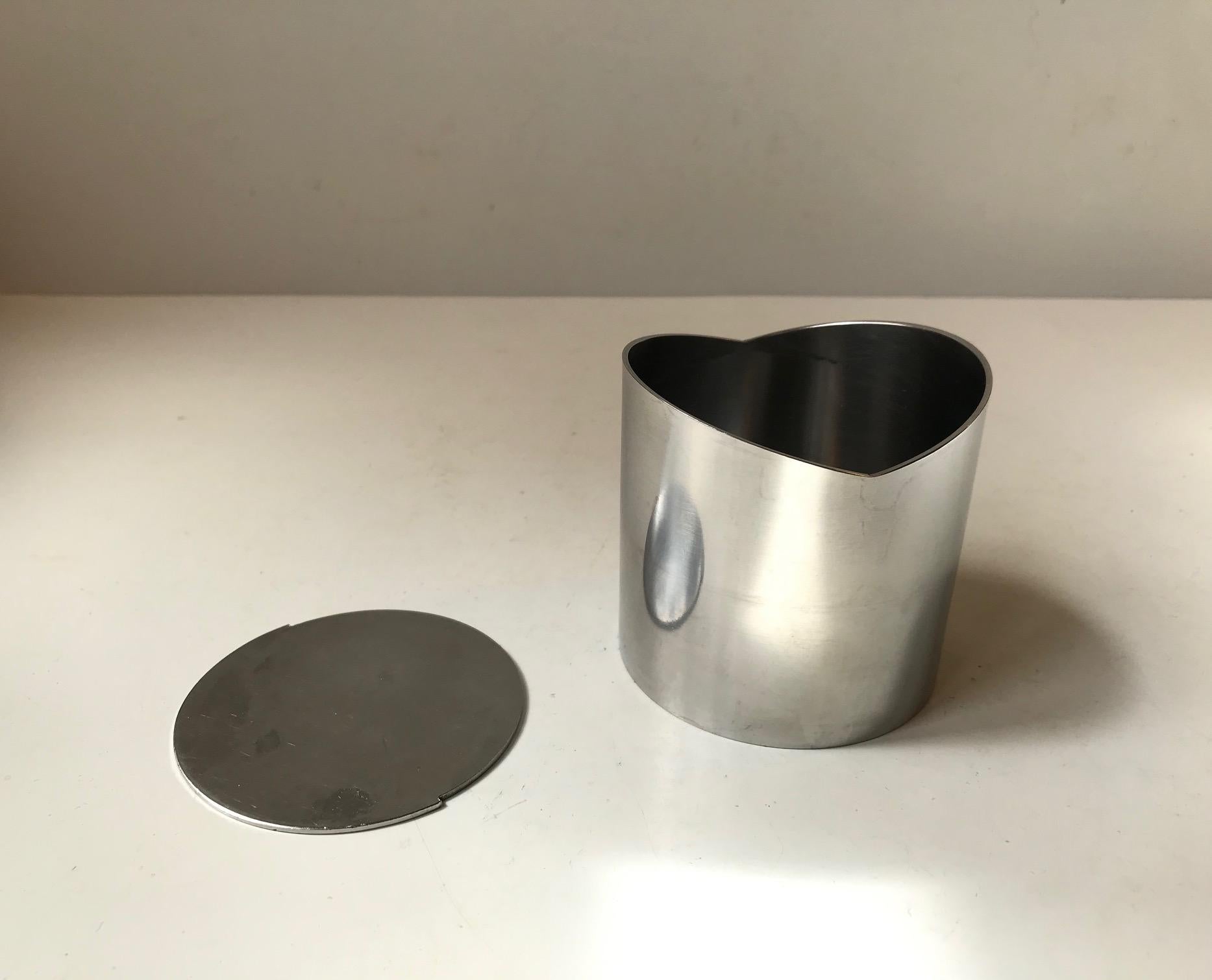 Late 20th Century Minimalist Stainless Steel Ashtray by Roelandt for Stelton, Denmark, 1980s