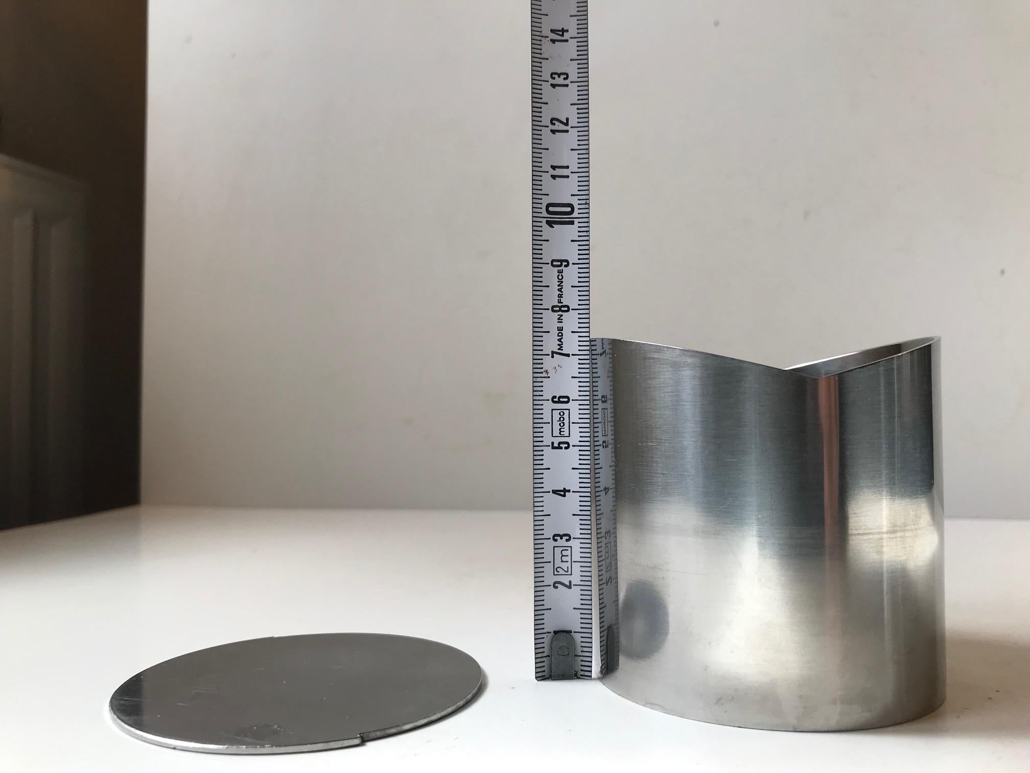 Minimalist Stainless Steel Ashtray by Roelandt for Stelton, Denmark, 1980s 3