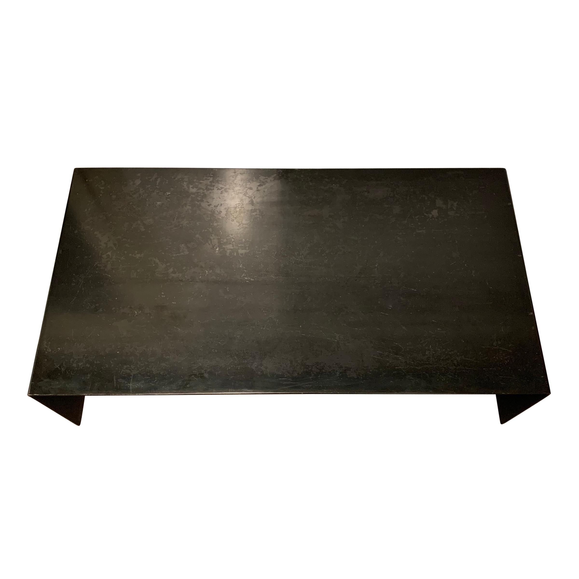 American Minimalist Steel Coffee Table