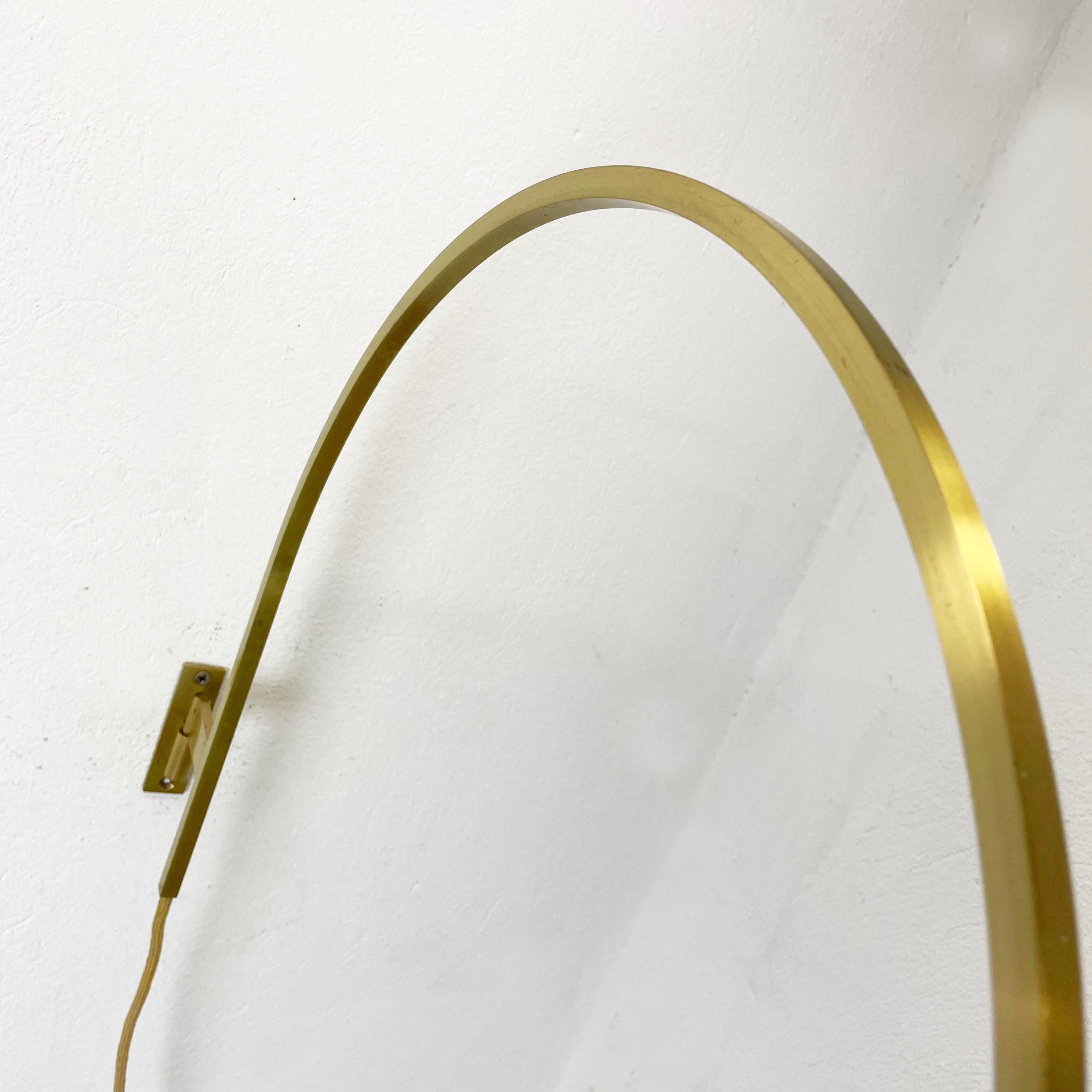 Minimalist Stilnovo Style Adjustable Counter Weight Brass Wall Light Italy 1960s 4