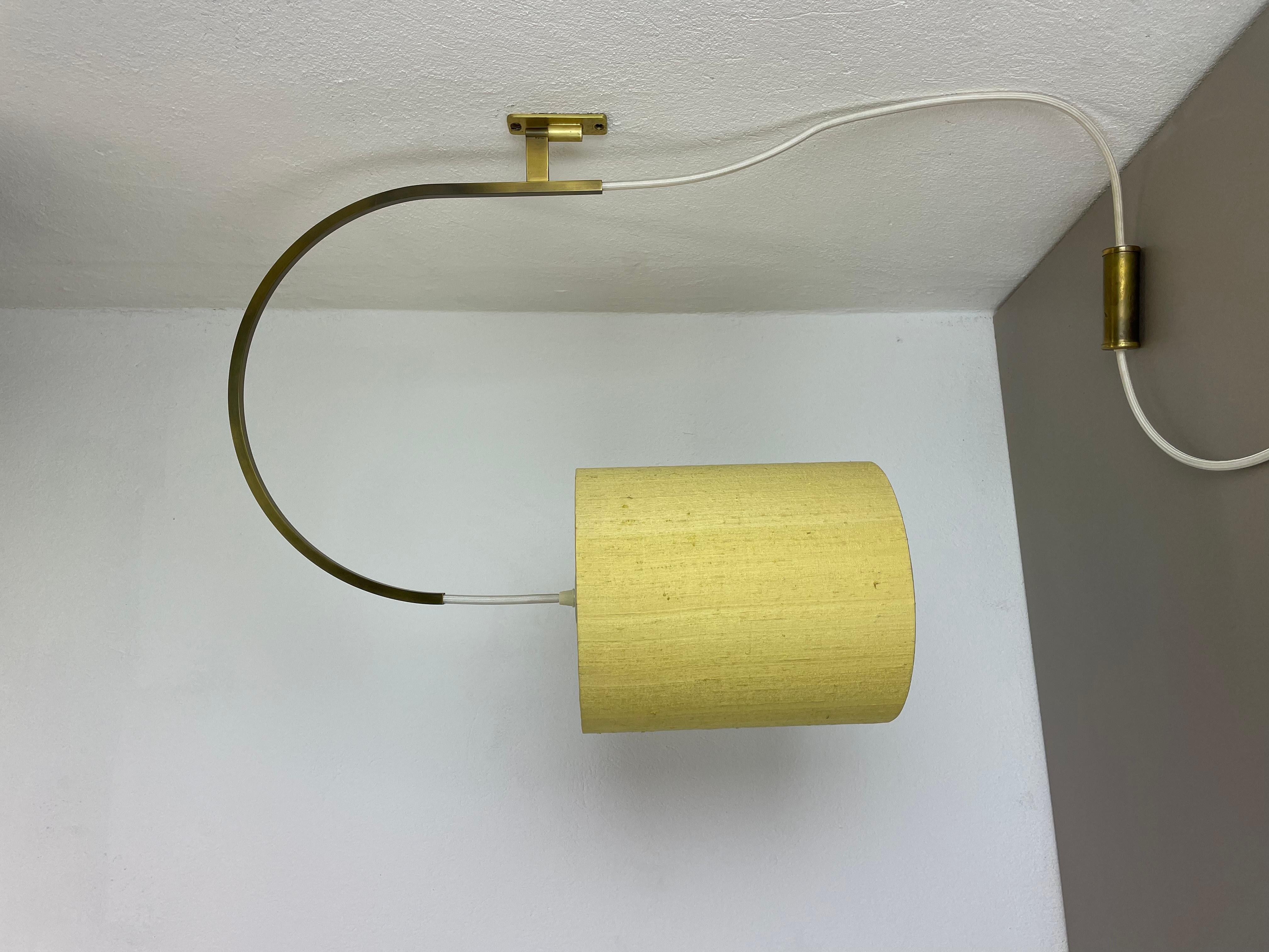 Article:

Wall light 


Origin:

Italy


Decade:

1960s



This wall light was designed and produced in Italy in the 1960s. The wall fixation of this light and the large light arm with fixation for the shade are made of solid brass.