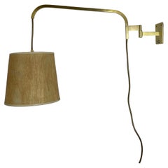 Minimalist Stilnovo Style Adjustable Counter Weight Brass Wall Light Italy 1960s