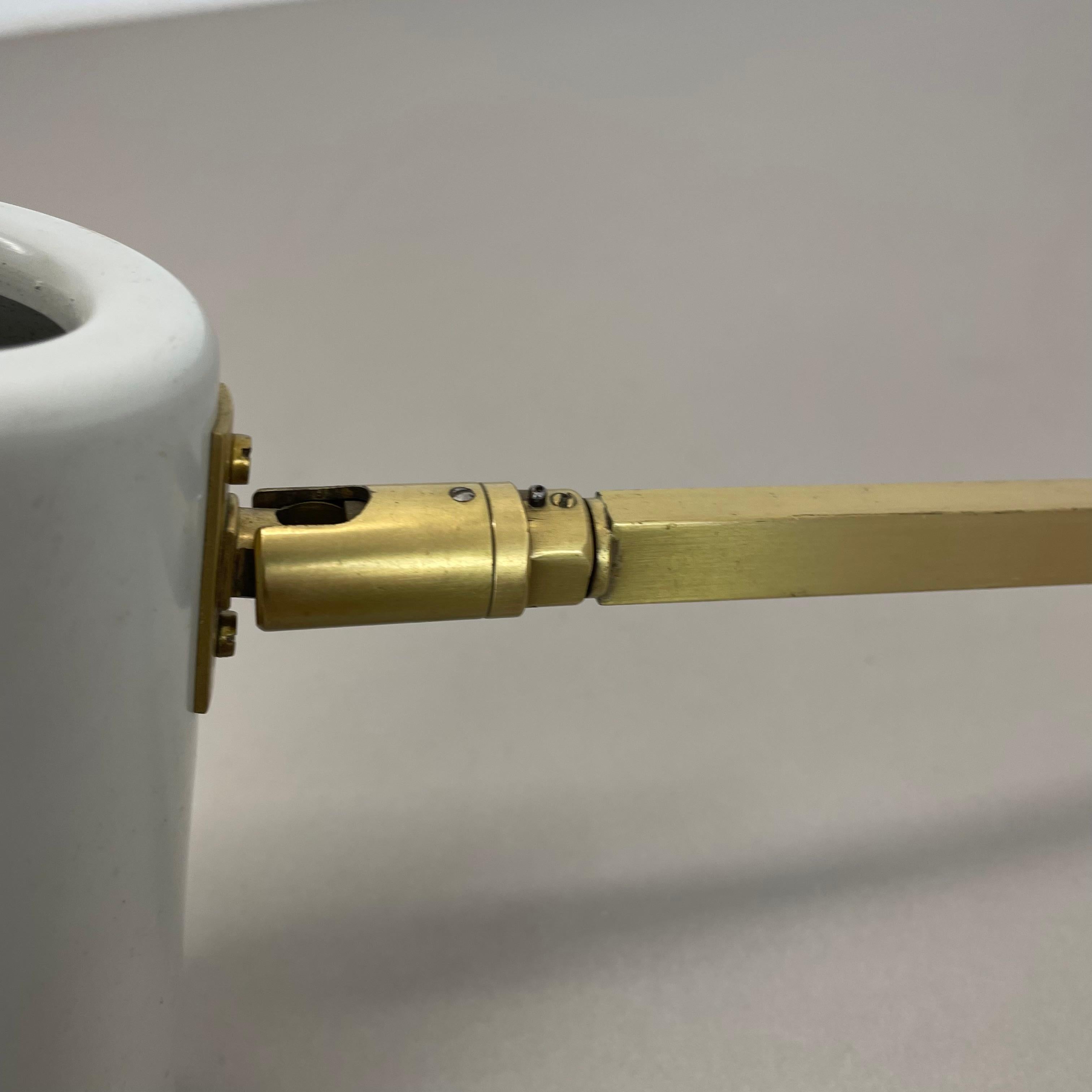Minimalist Stilnovo Style Adjustable Swing Arm Brass Wall Light Italy 1970s For Sale 3