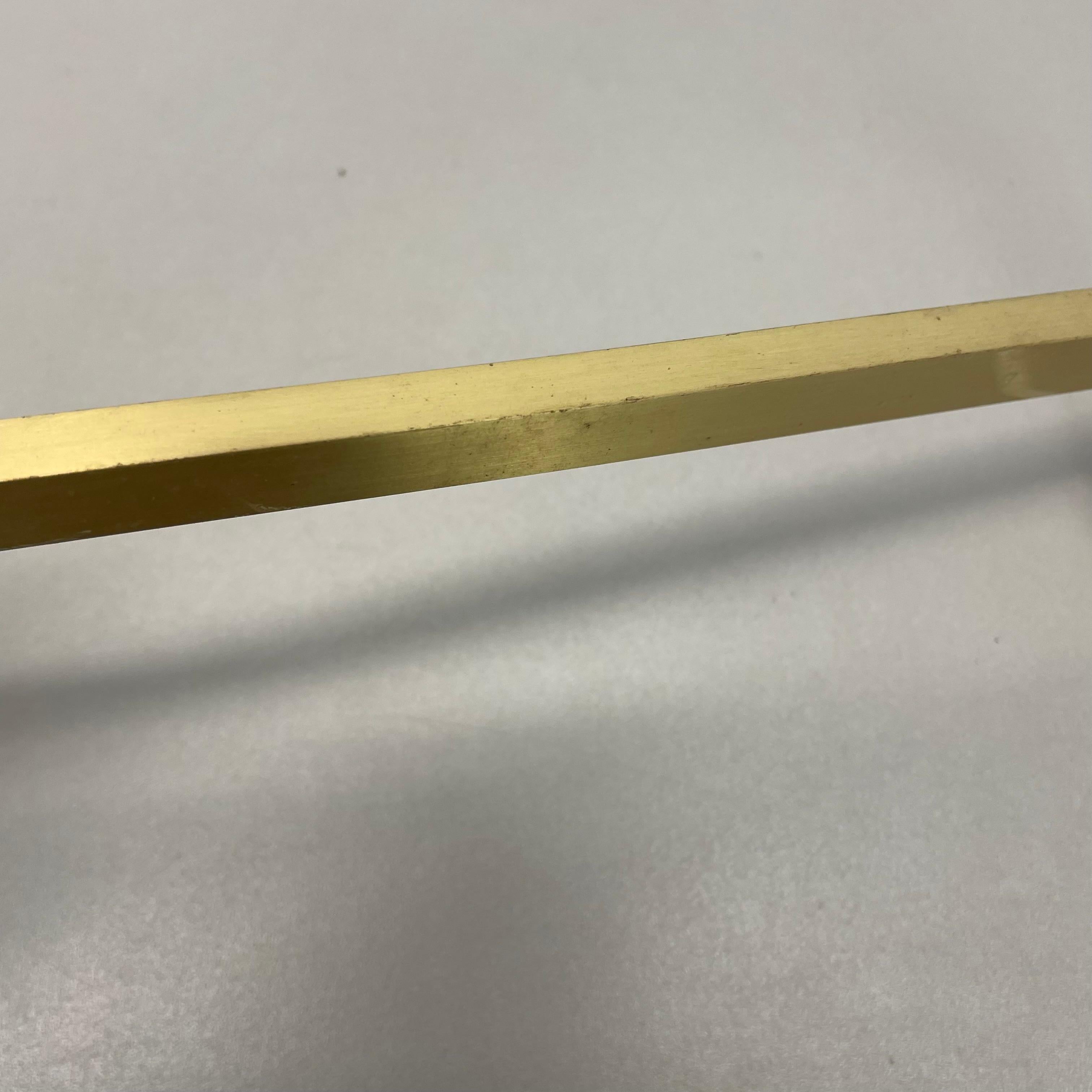 Minimalist Stilnovo Style Adjustable Swing Arm Brass Wall Light Italy 1970s For Sale 5