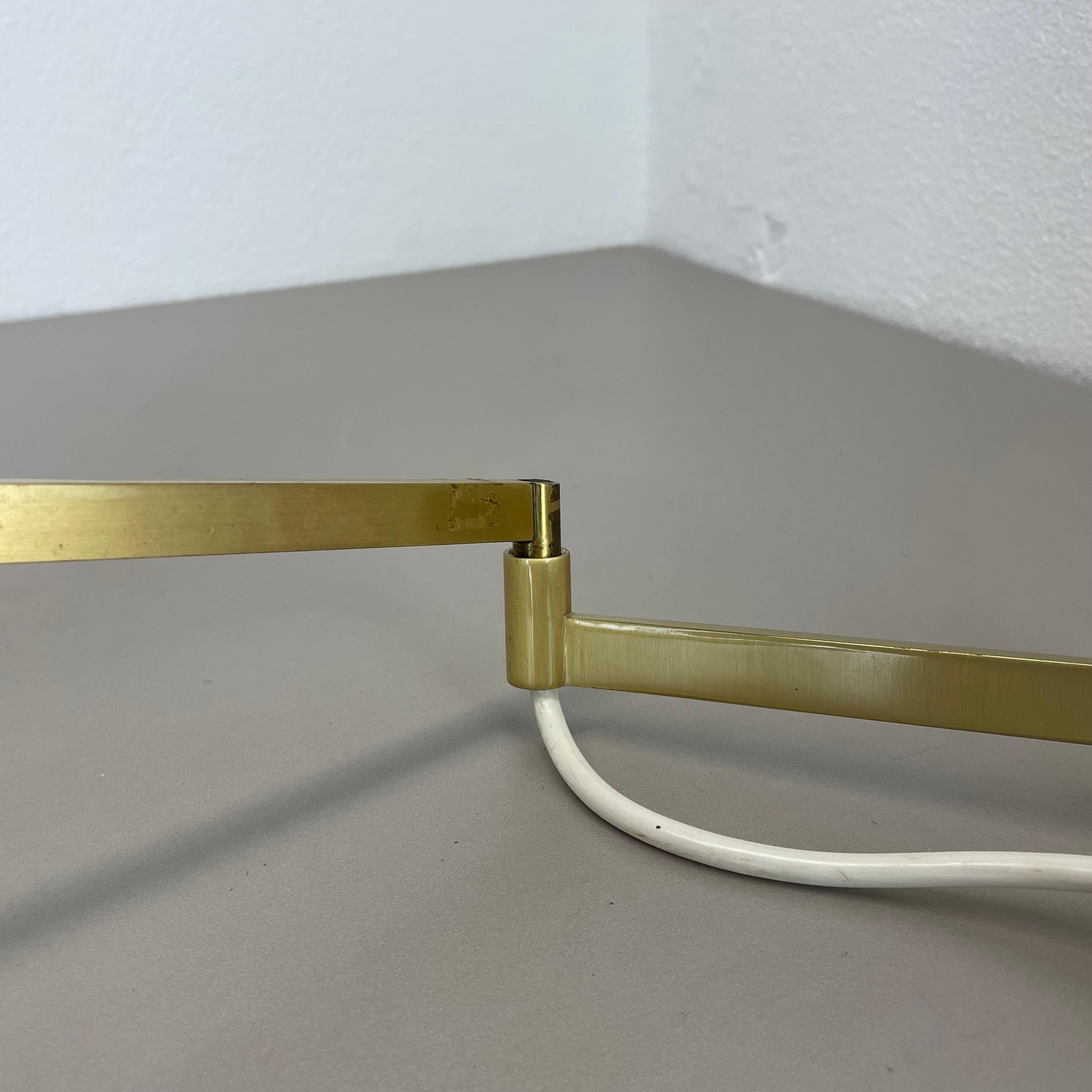 Minimalist Stilnovo Style Adjustable Swing Arm Brass Wall Light Italy 1970s For Sale 11