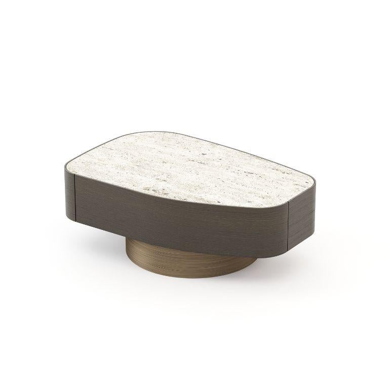 As they surrender to the river’s flor, the stones’ natural countours are reshaped into a rounded, smooth silhouette. Inspired by nature’s transformational power, this night table embodies a timeless energy that endures and evolves with the passage