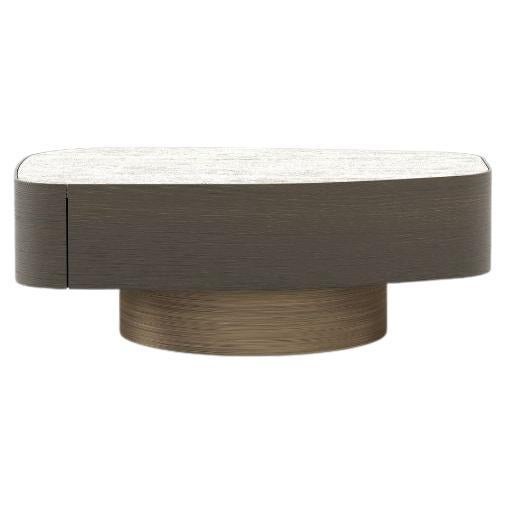 Portuguese Minimalist Stone Night Table I made with Walnut Wood, handmade by Stylish Club For Sale