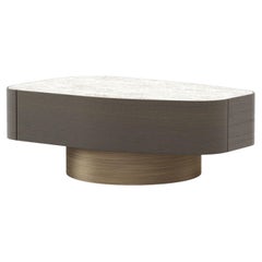 Minimalist Stone Night Table I made with Walnut Wood, handmade by Stylish Club