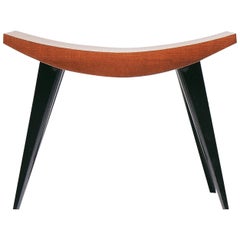 Tabouret minimaliste JAH par Reda Amalou Design, 2019, noyer et acier noir, 60 cm