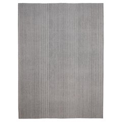Minimalist Striped Flatweave Wool Rug 10'4''x14'