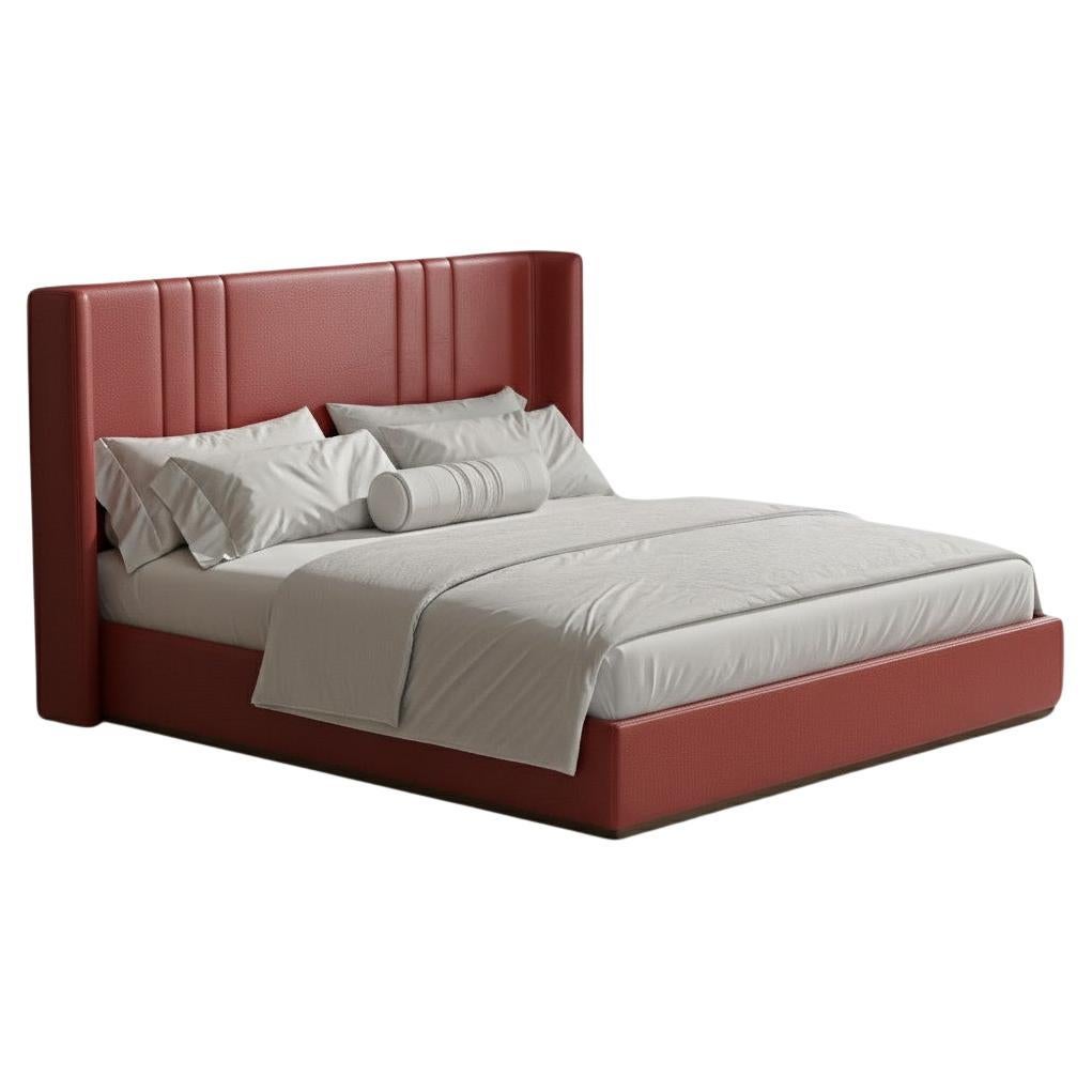 Lit en simili-cuir de style minimaliste (California King-Size) - Mondo Design Studio