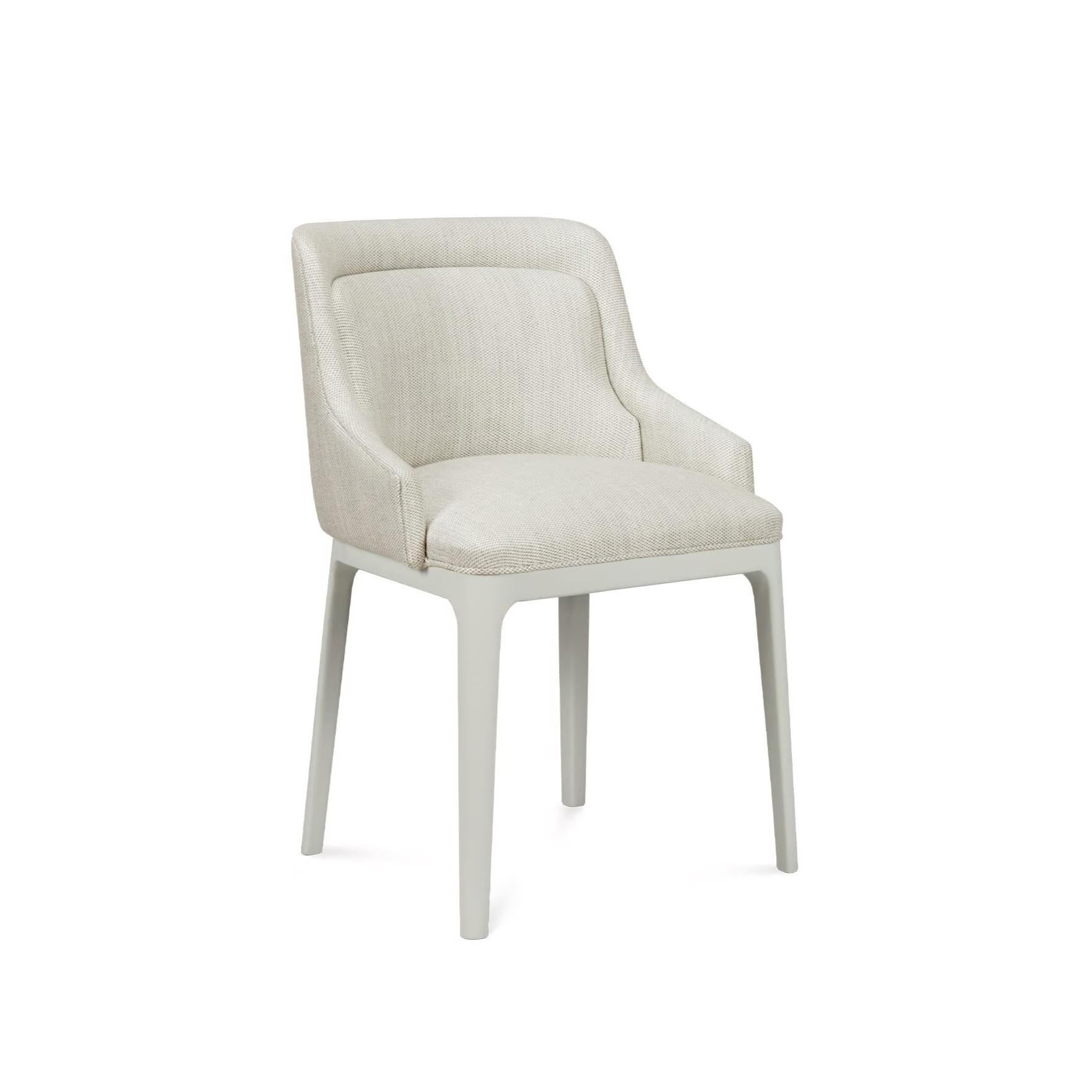 Esszimmerstuhl im minimalistischen Stil mit anpassbaren Lackfarben, 8er-Set, Set (Moderne) im Angebot