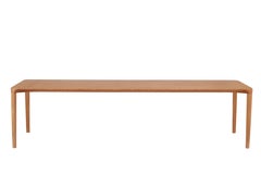 Estilo Minimalista, Mesa de Comedor de Madera Maciza Natural Reforzada con Acero