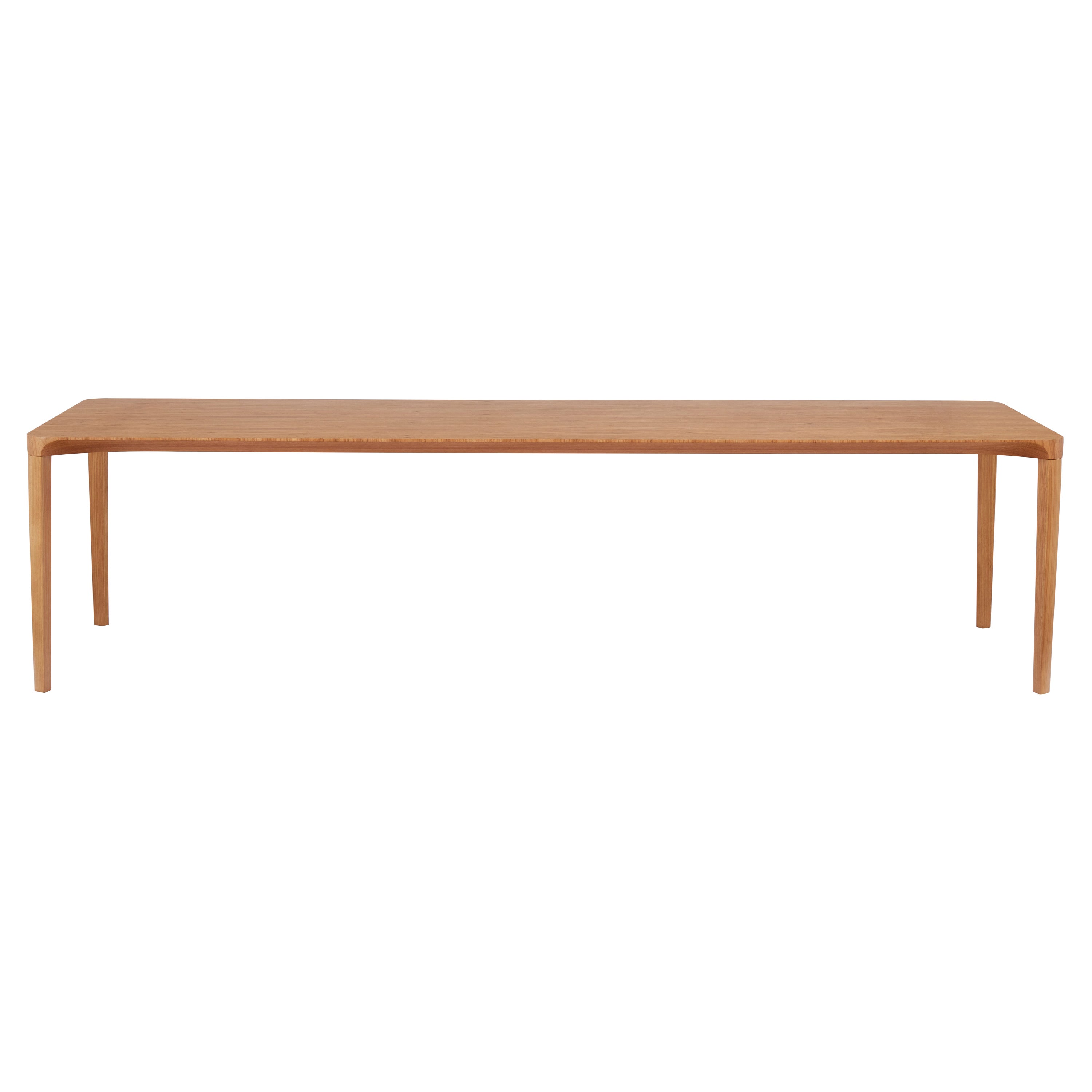 Minimalist Style, Dining Table in Natural Solid Wood Reinforced with Steel