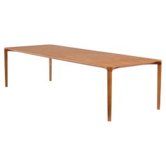 Tavolo da pranzo in stile minimalista in Wood Wood naturale rinforzato con acciaio