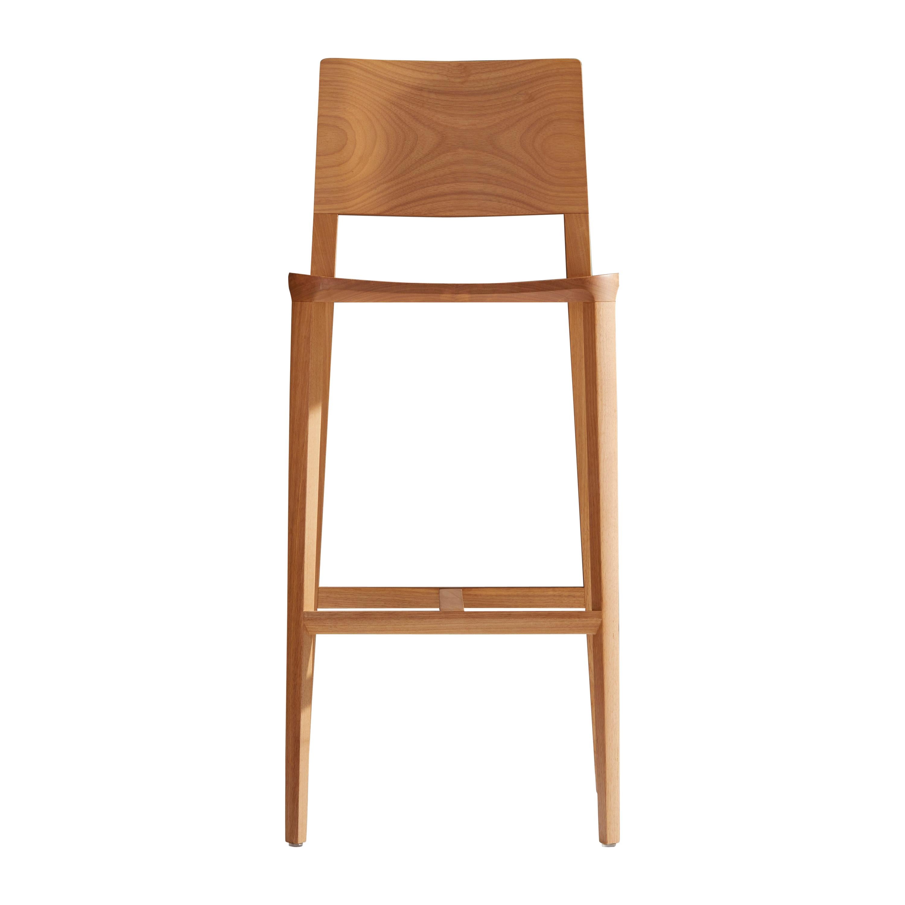 Minimalist Style, Stool in Natural Solid Wood For Sale