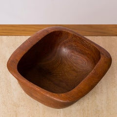 Ciotola minimalista in teak o "Vide Poches" - Scandinavia anni '70