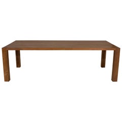 Minimalist Teak Parsons Dining Table