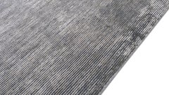 Minimalist Teal Textured Wool and Bamboo-Silk Rug 9'x13'