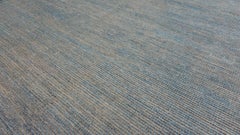 Minimalist Textured Soft Blue Brown  Toned Wool Rug 9'8''x14'2''