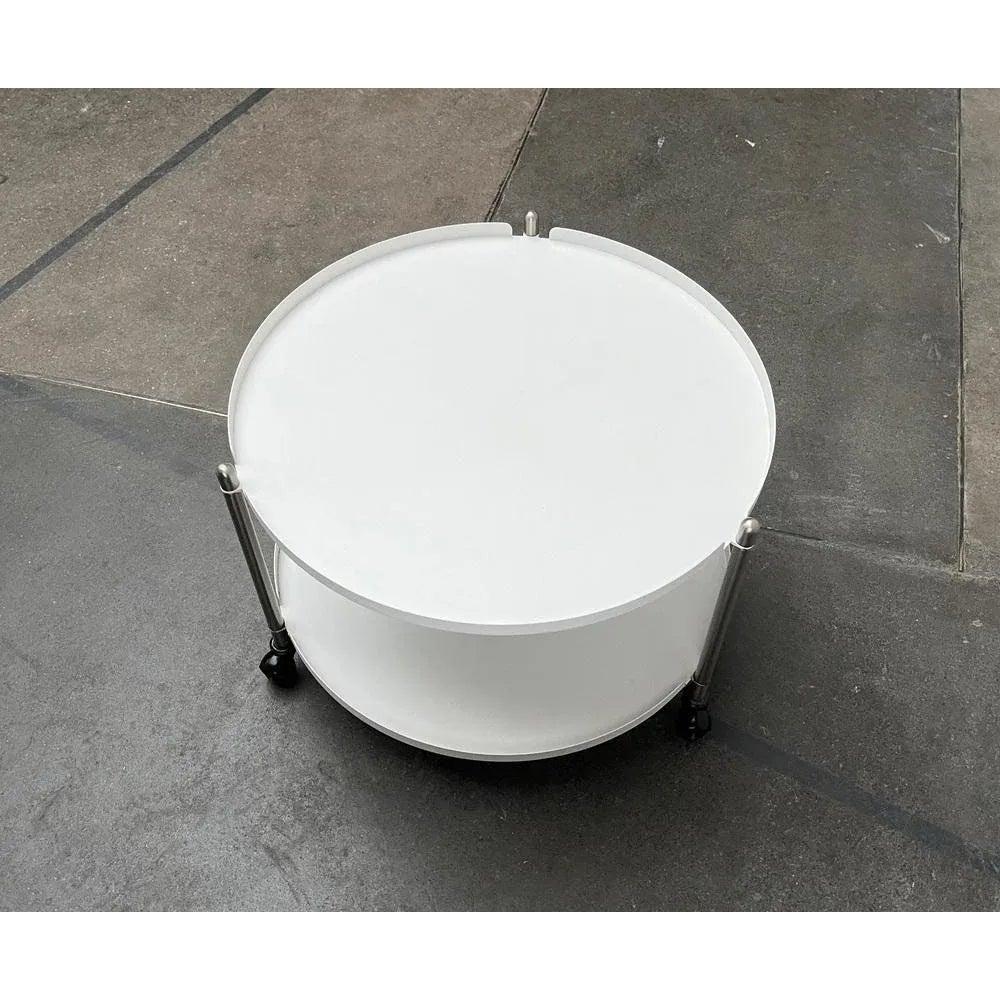 Table basse ou d'appoint minimaliste en métal avec roues de Leitmotiv en vente 1