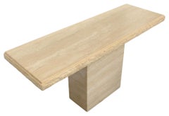 Minimalist Travertine Console Table