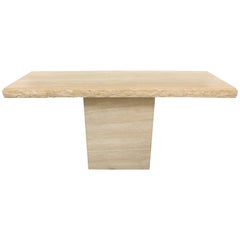 Minimalist Travertine Console Table