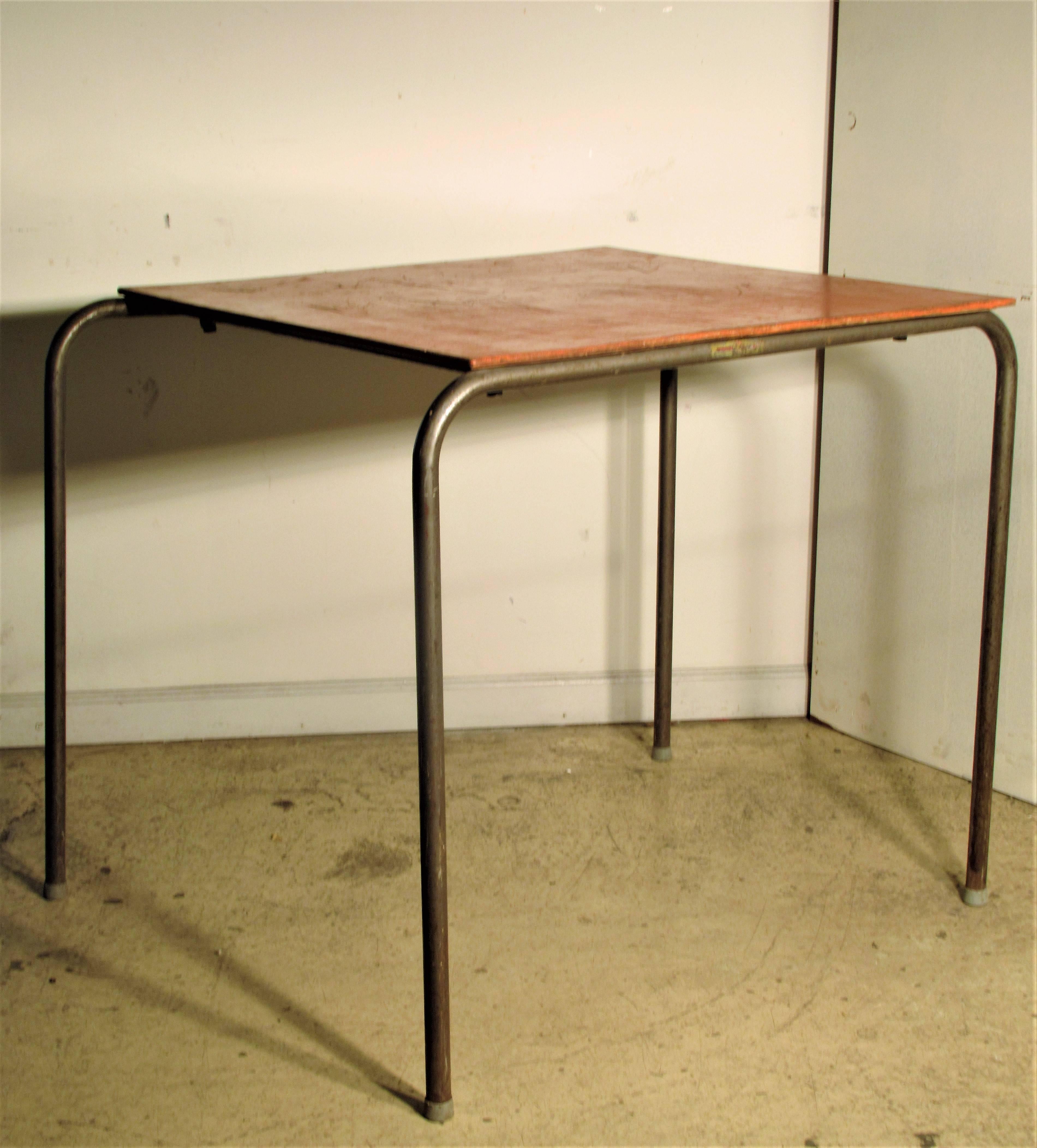 Minimalist Tubular Steel Table in the Style of Marcel Breuer 11