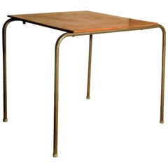 Minimalist Tubular Steel Table in the Style of Marcel Breuer