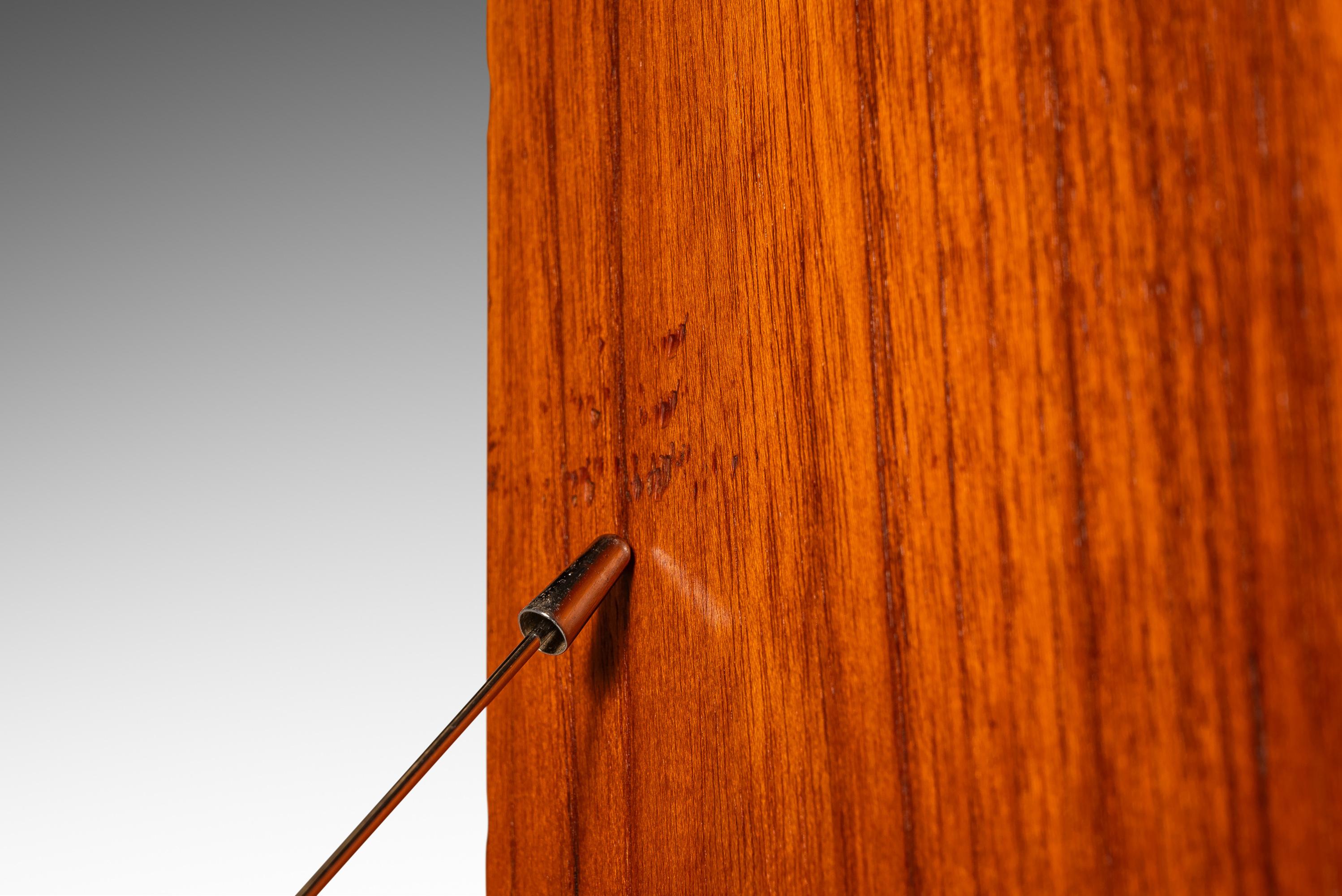 Minimalist Two Tone Dry Bar / Room Divider in Teak, Denmark, c. 1970s For Sale 8