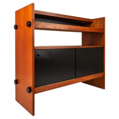 Minimalistischer zweifarbiger Bar-/Raumteiler aus Teakholz, Dänemark, ca. 1970er Jahre